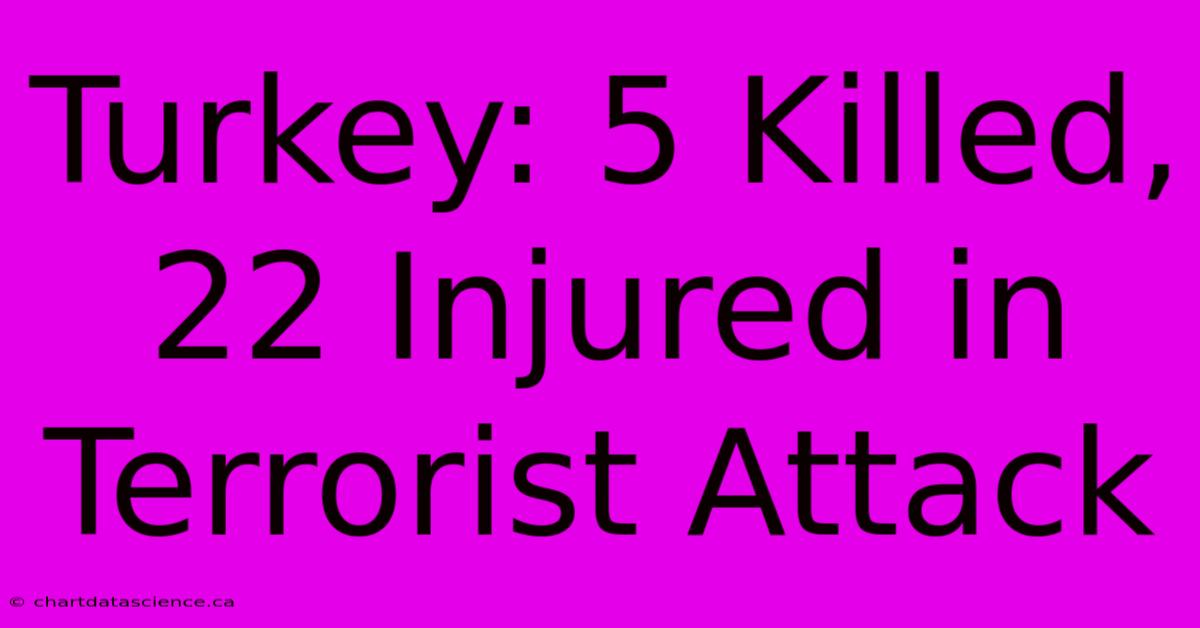 Turkey: 5 Killed, 22 Injured In Terrorist Attack