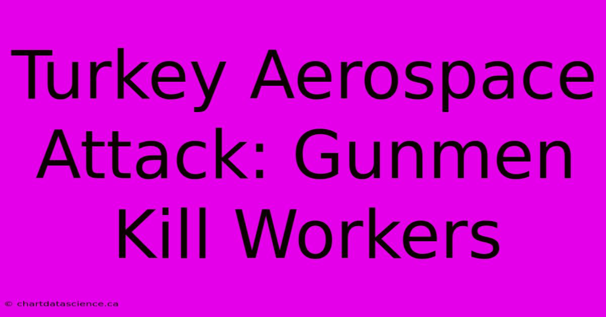 Turkey Aerospace Attack: Gunmen Kill Workers