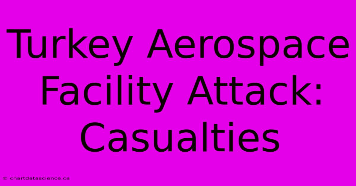 Turkey Aerospace Facility Attack: Casualties