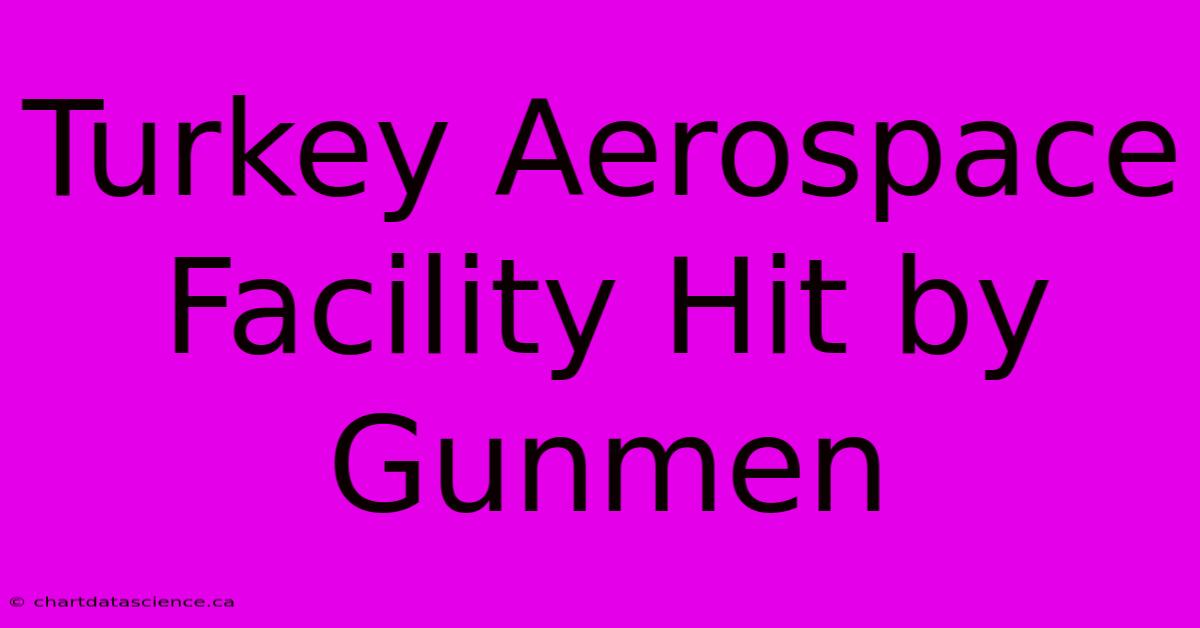 Turkey Aerospace Facility Hit By Gunmen