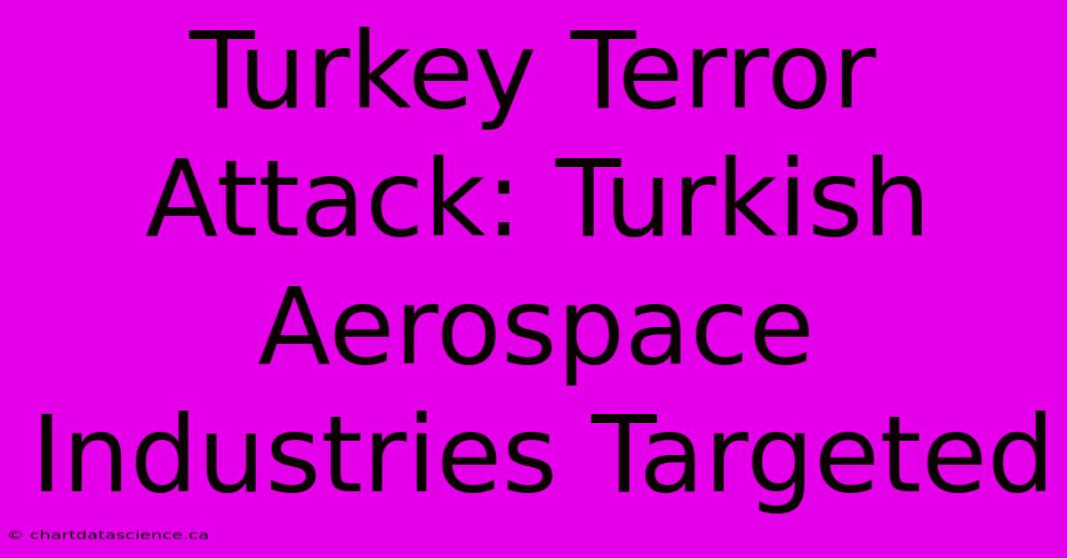 Turkey Terror Attack: Turkish Aerospace Industries Targeted