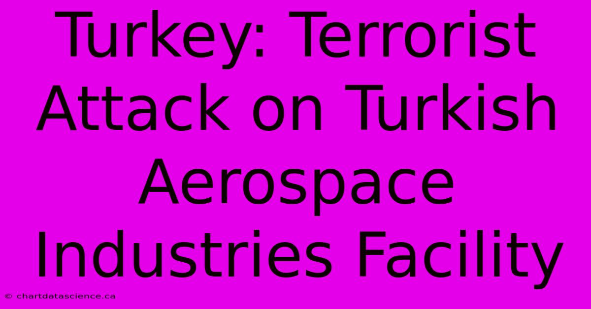 Turkey: Terrorist Attack On Turkish Aerospace Industries Facility