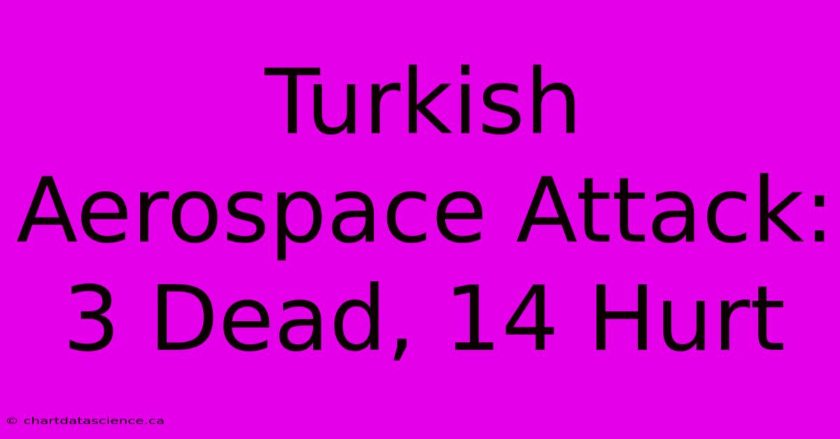 Turkish Aerospace Attack: 3 Dead, 14 Hurt