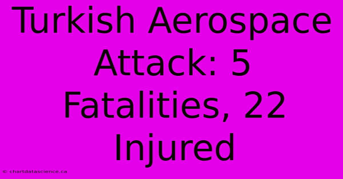 Turkish Aerospace Attack: 5 Fatalities, 22 Injured