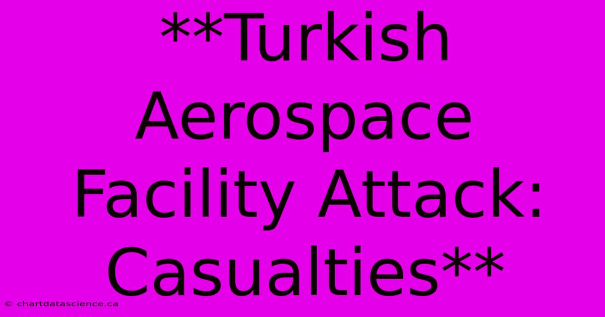 **Turkish Aerospace Facility Attack: Casualties**