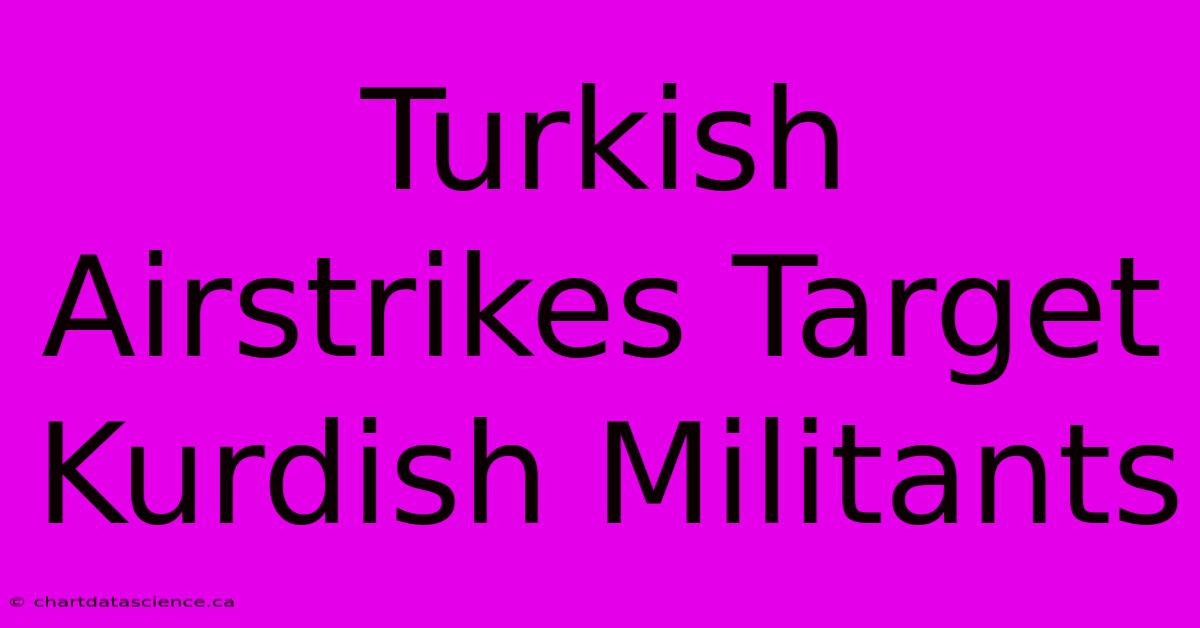 Turkish Airstrikes Target Kurdish Militants