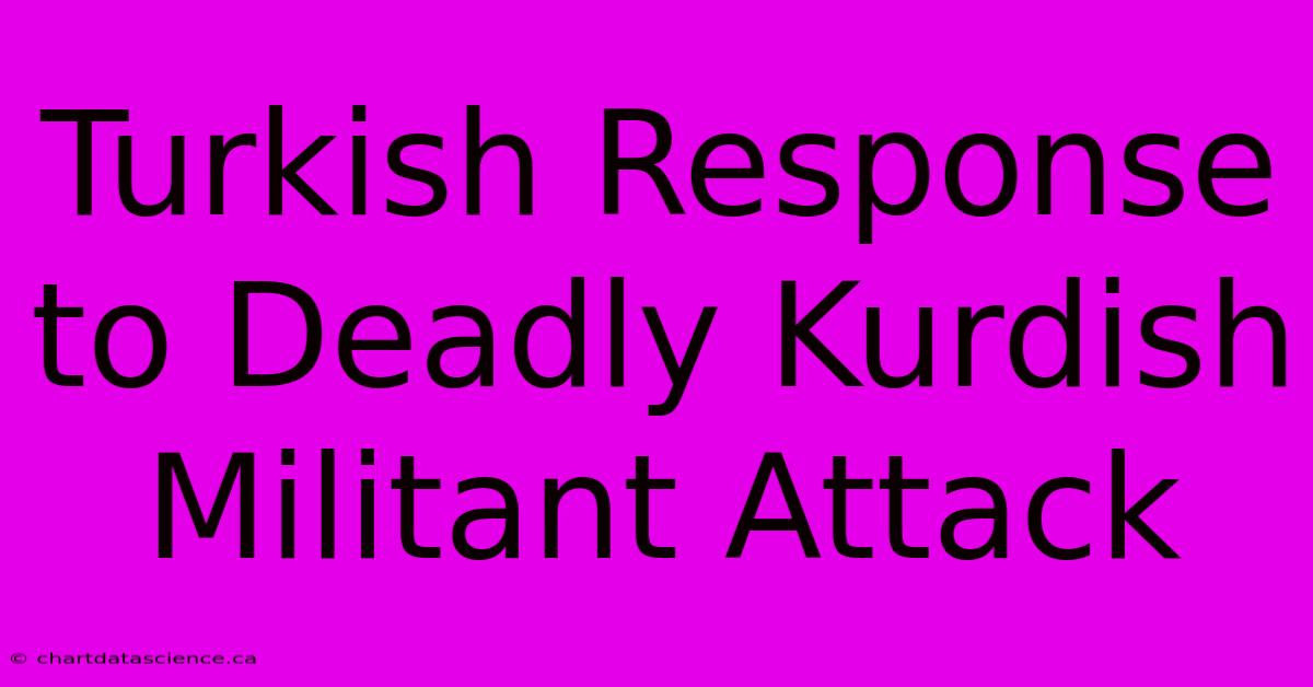 Turkish Response To Deadly Kurdish Militant Attack