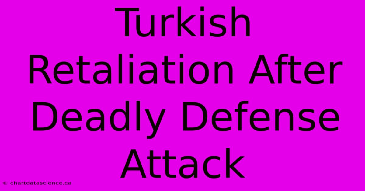 Turkish Retaliation After Deadly Defense Attack 