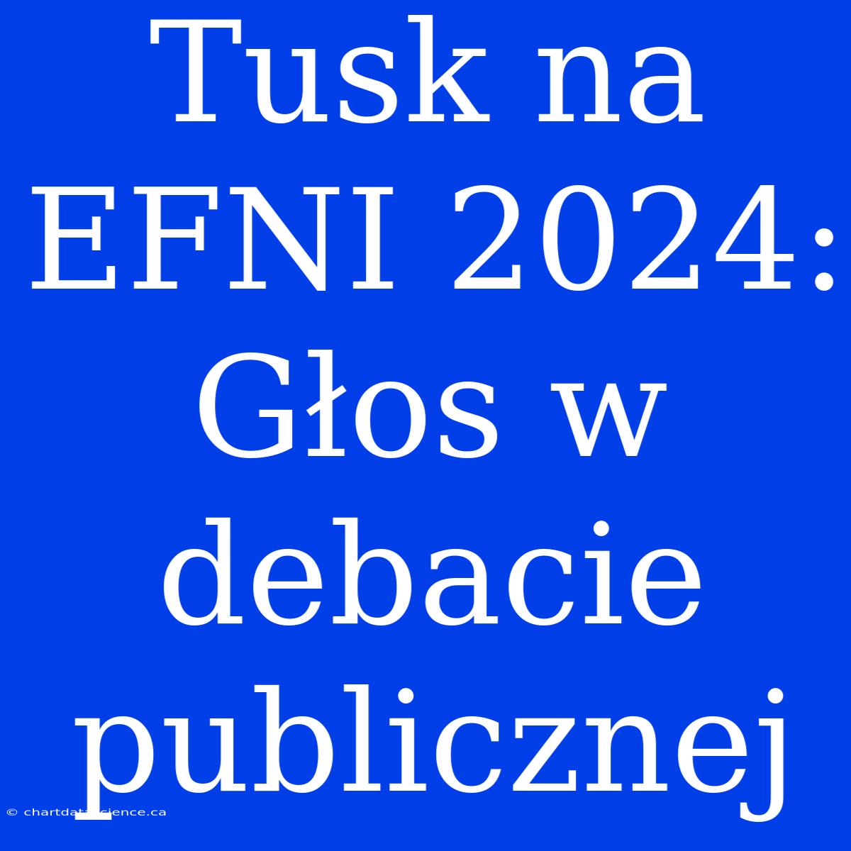 Tusk Na EFNI 2024: Głos W Debacie Publicznej