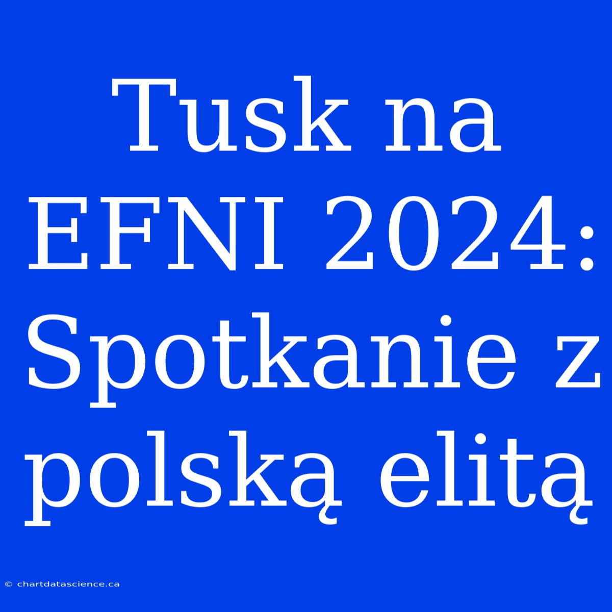 Tusk Na EFNI 2024: Spotkanie Z Polską Elitą