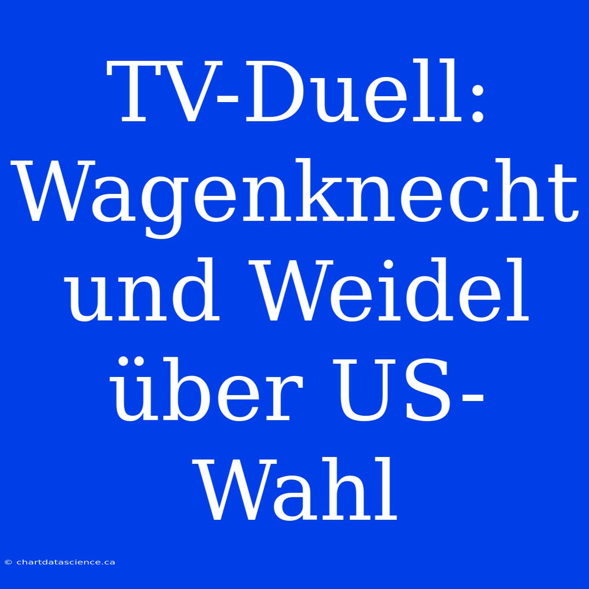 TV-Duell: Wagenknecht Und Weidel Über US-Wahl