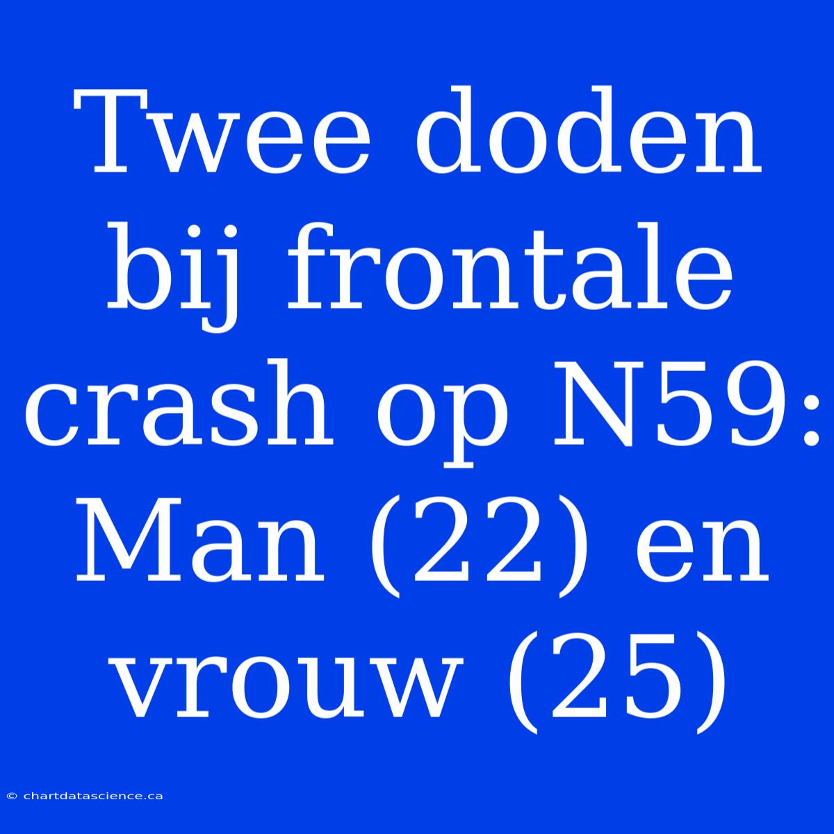 Twee Doden Bij Frontale Crash Op N59: Man (22) En Vrouw (25)