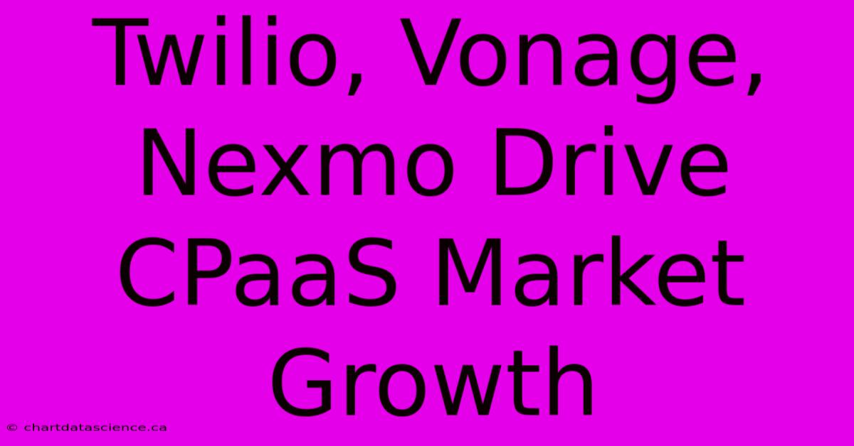 Twilio, Vonage, Nexmo Drive CPaaS Market Growth