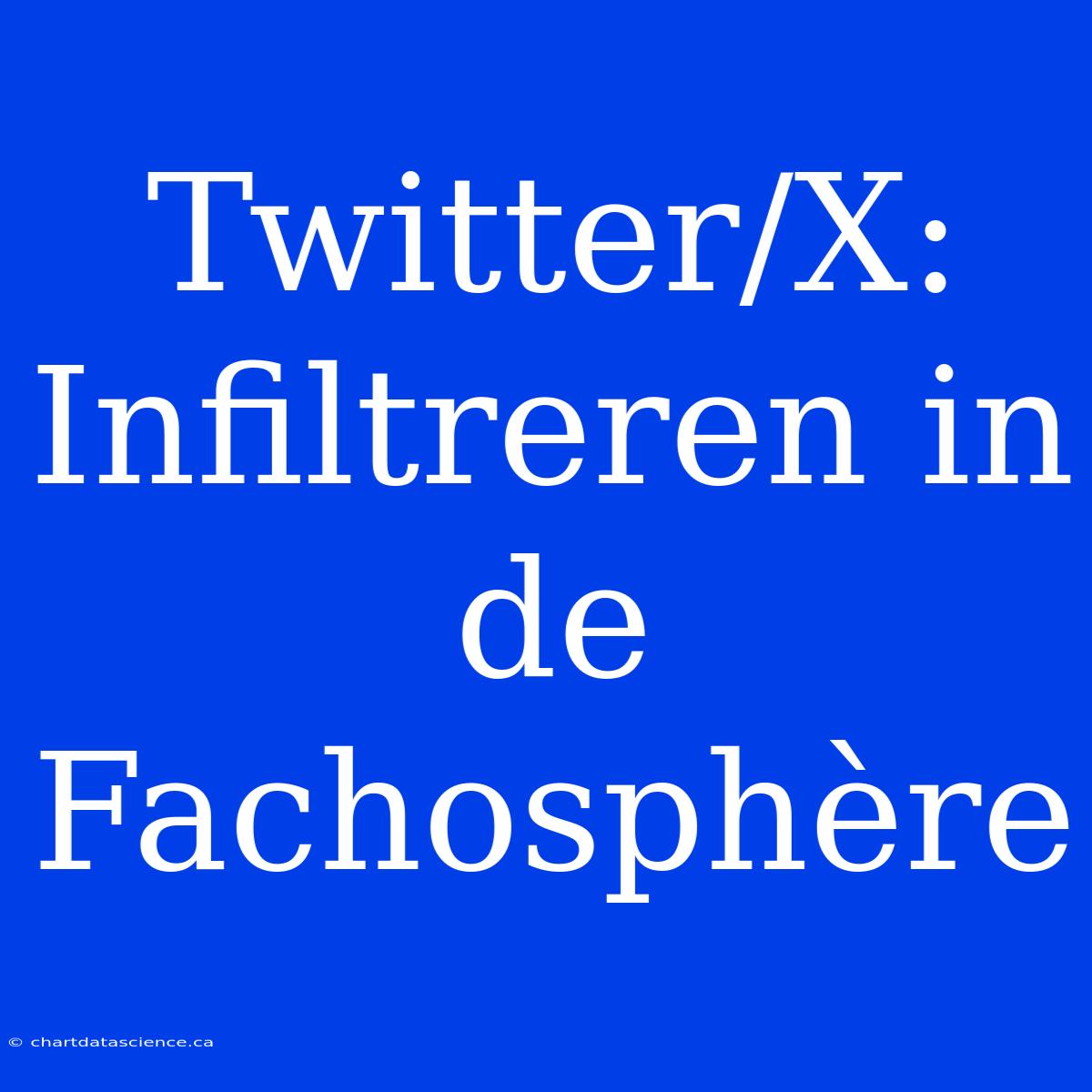 Twitter/X: Infiltreren In De Fachosphère