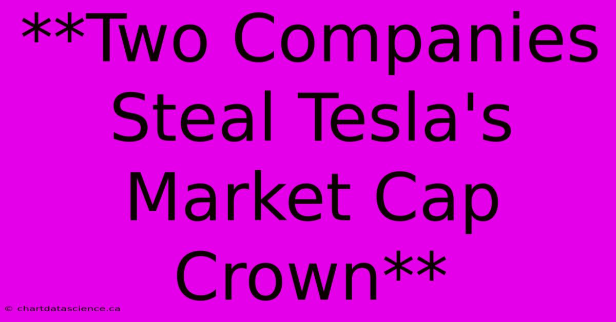 **Two Companies Steal Tesla's Market Cap Crown**