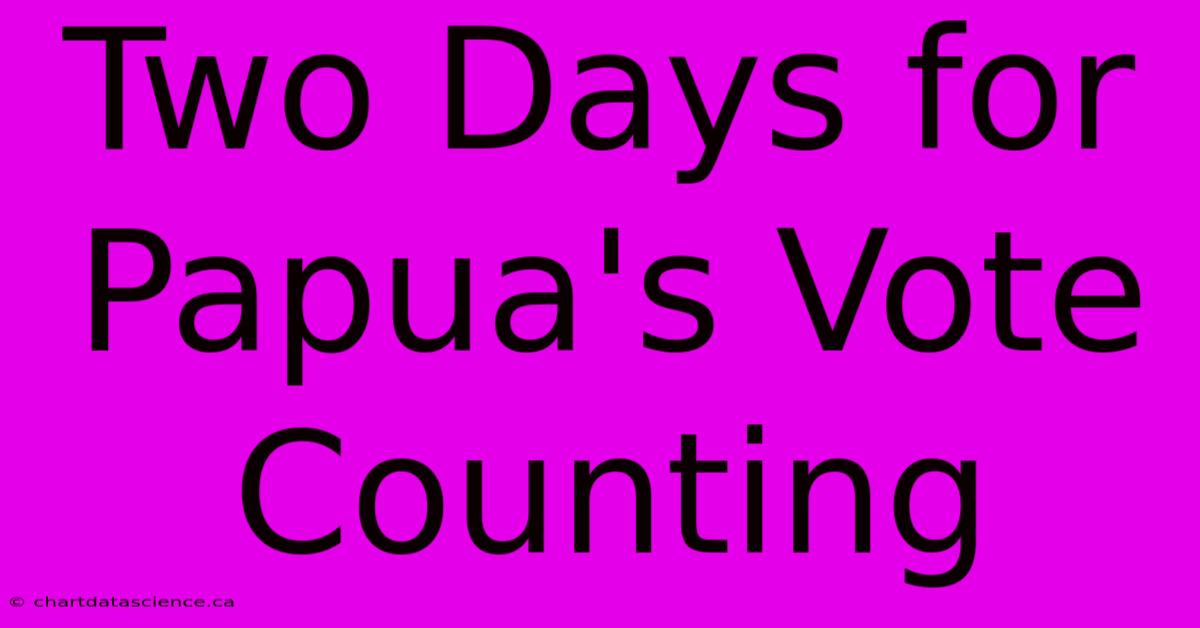 Two Days For Papua's Vote Counting