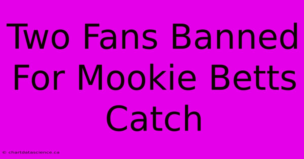 Two Fans Banned For Mookie Betts Catch