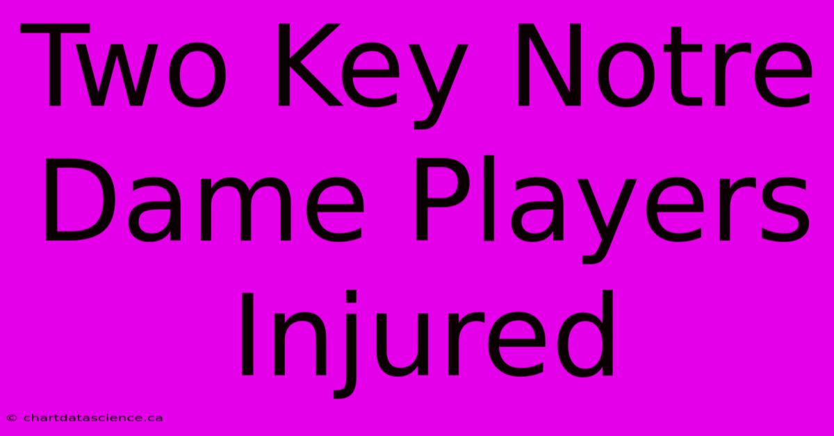 Two Key Notre Dame Players Injured