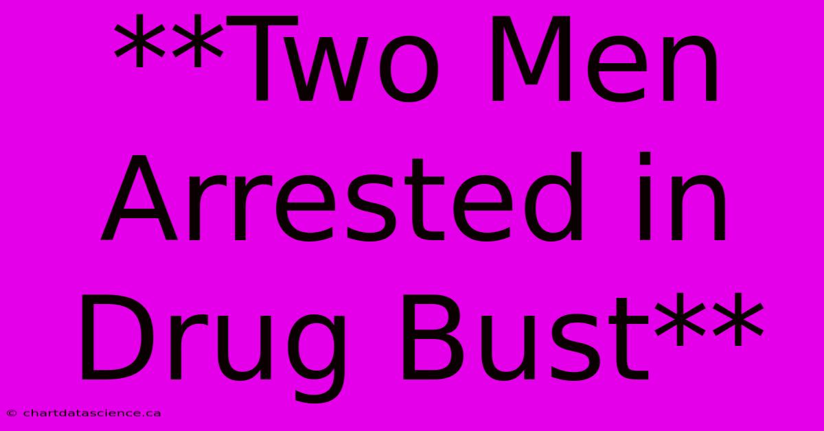 **Two Men Arrested In Drug Bust**