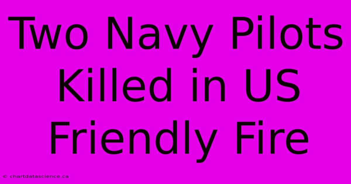 Two Navy Pilots Killed In US Friendly Fire