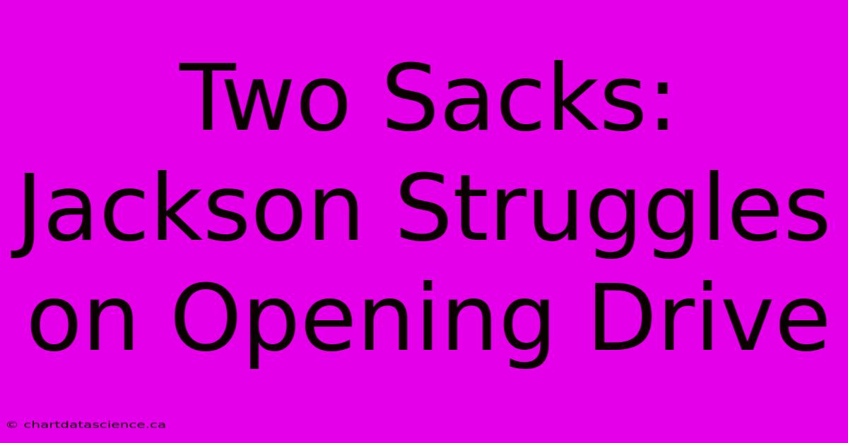 Two Sacks: Jackson Struggles On Opening Drive