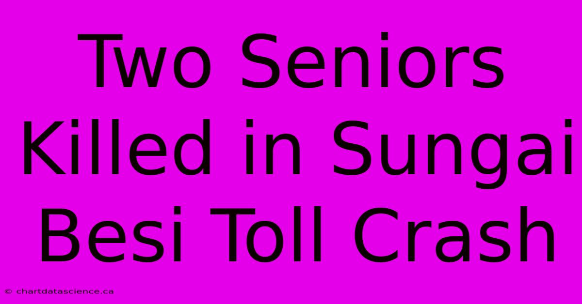 Two Seniors Killed In Sungai Besi Toll Crash