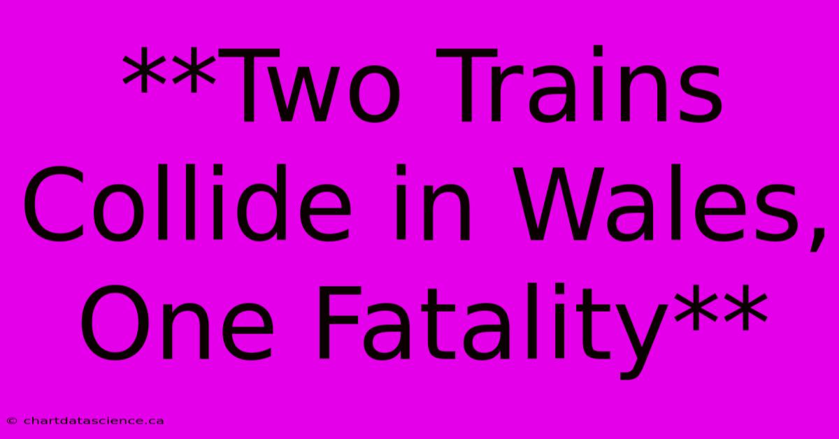 **Two Trains Collide In Wales, One Fatality**