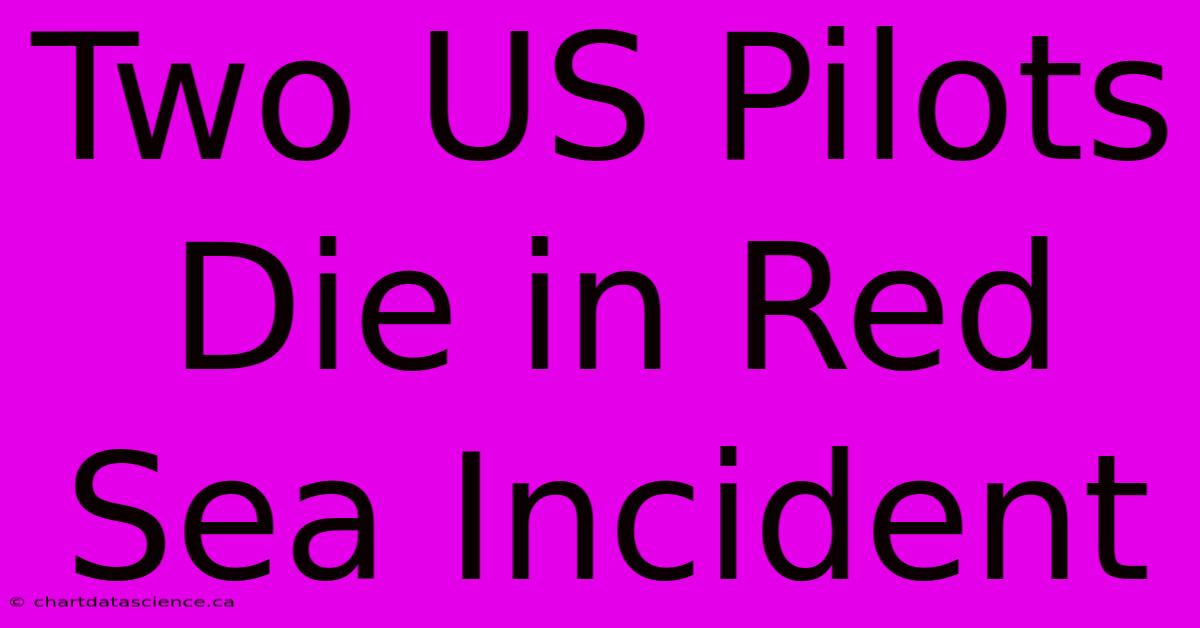 Two US Pilots Die In Red Sea Incident