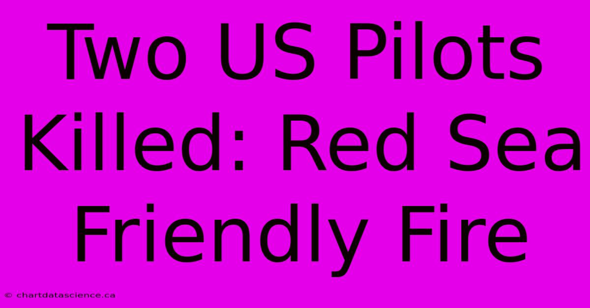 Two US Pilots Killed: Red Sea Friendly Fire