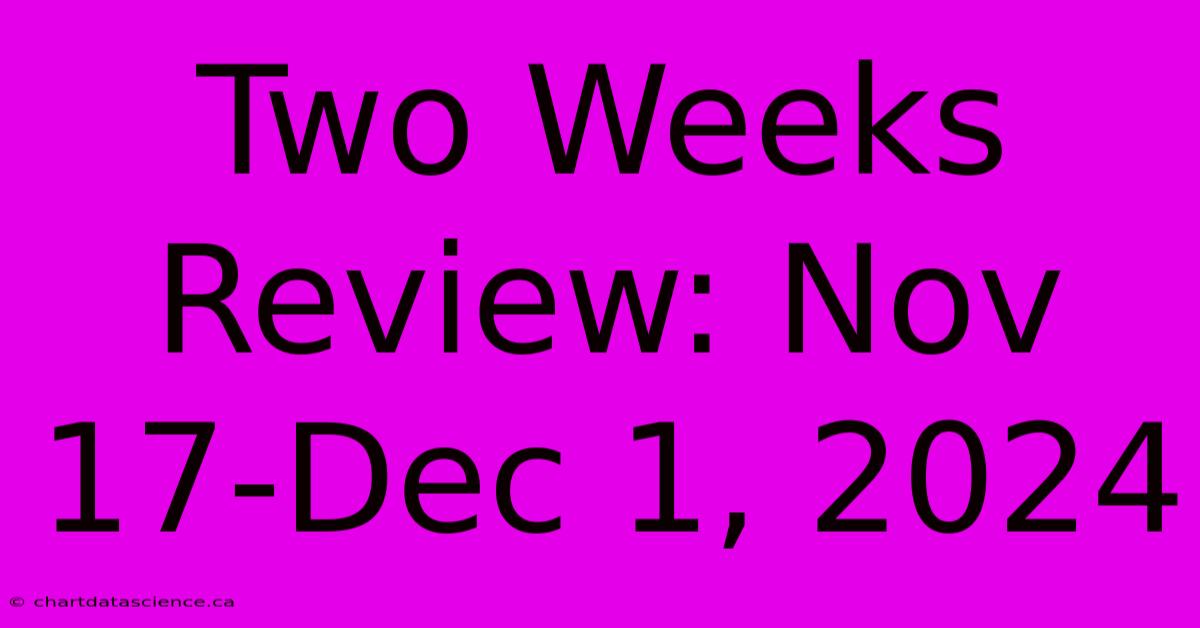 Two Weeks Review: Nov 17-Dec 1, 2024