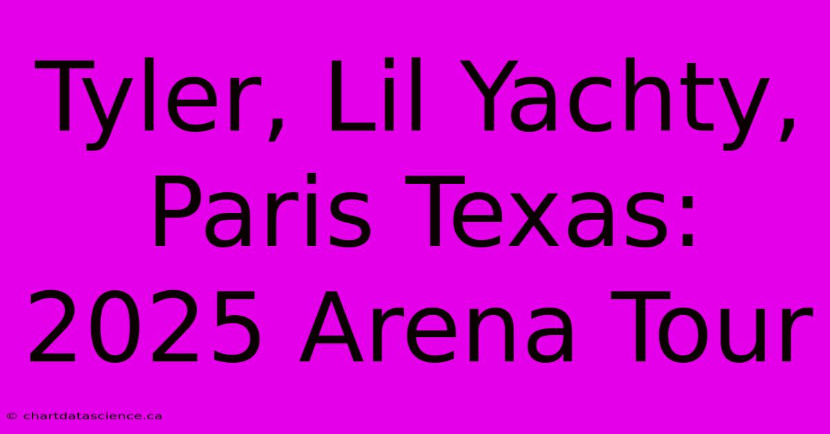 Tyler, Lil Yachty, Paris Texas: 2025 Arena Tour