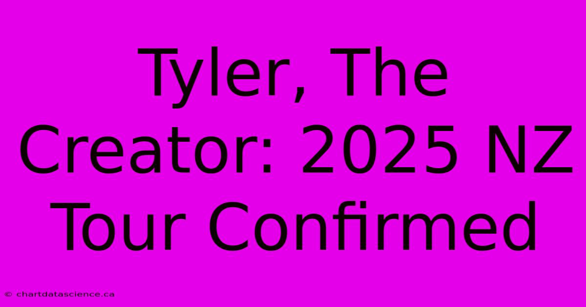 Tyler, The Creator: 2025 NZ Tour Confirmed