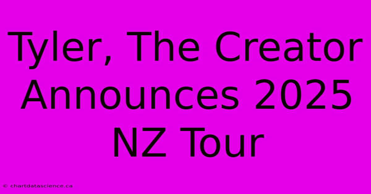 Tyler, The Creator Announces 2025 NZ Tour