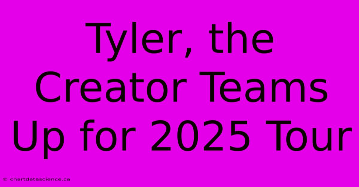 Tyler, The Creator Teams Up For 2025 Tour