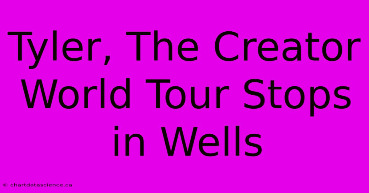 Tyler, The Creator World Tour Stops In Wells