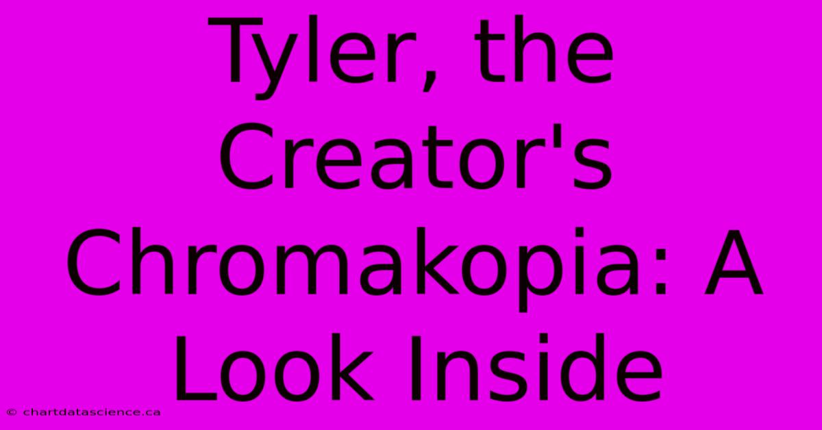 Tyler, The Creator's Chromakopia: A Look Inside