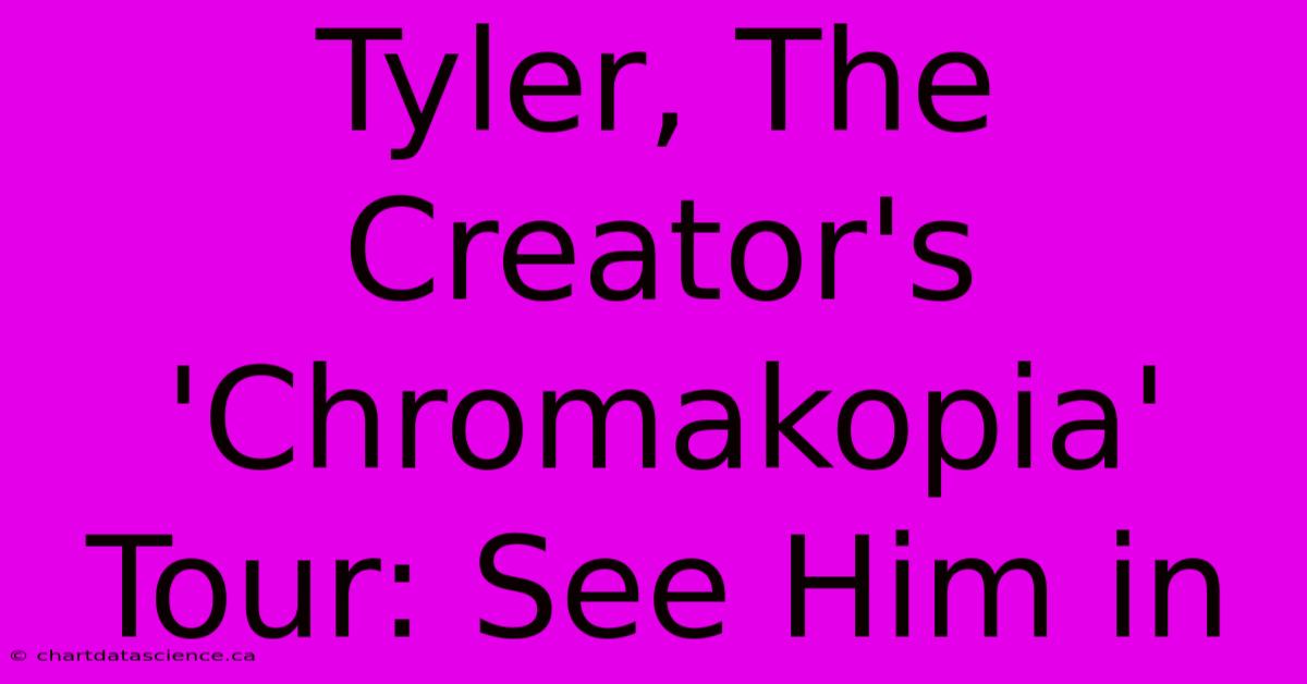 Tyler, The Creator's 'Chromakopia' Tour: See Him In 