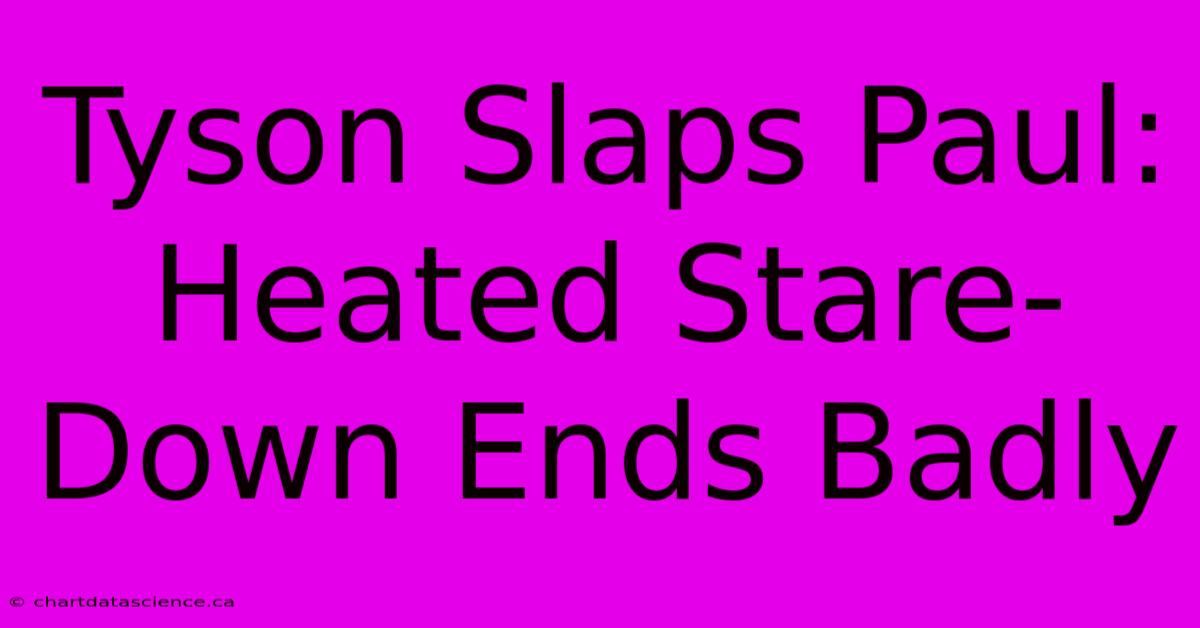 Tyson Slaps Paul: Heated Stare-Down Ends Badly