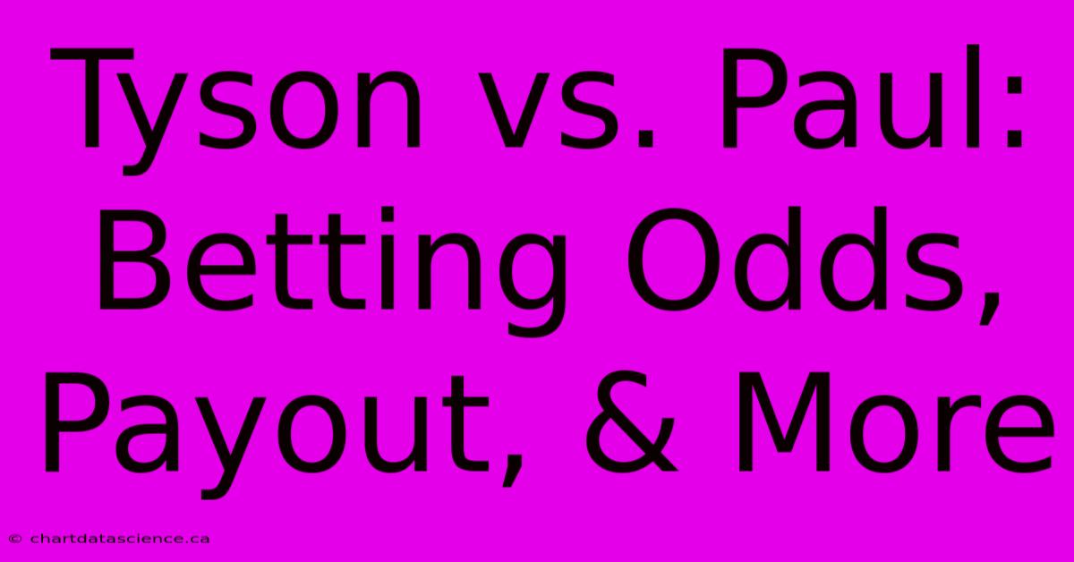 Tyson Vs. Paul: Betting Odds, Payout, & More