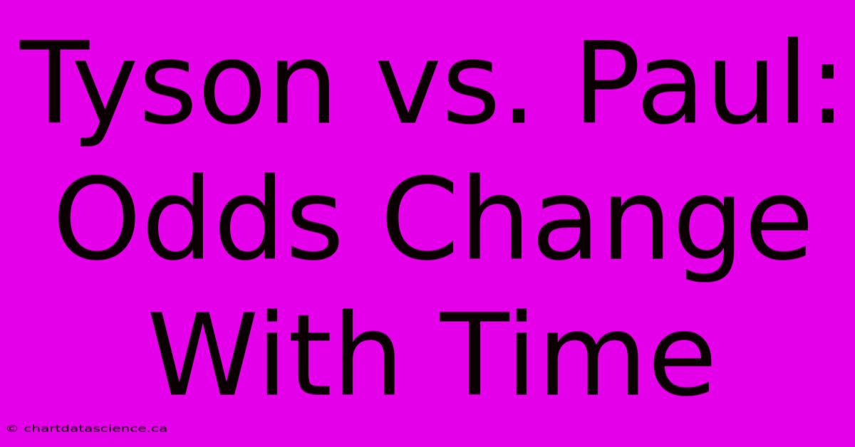 Tyson Vs. Paul: Odds Change With Time