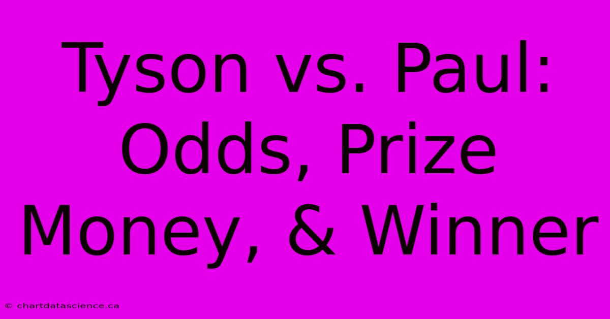 Tyson Vs. Paul: Odds, Prize Money, & Winner