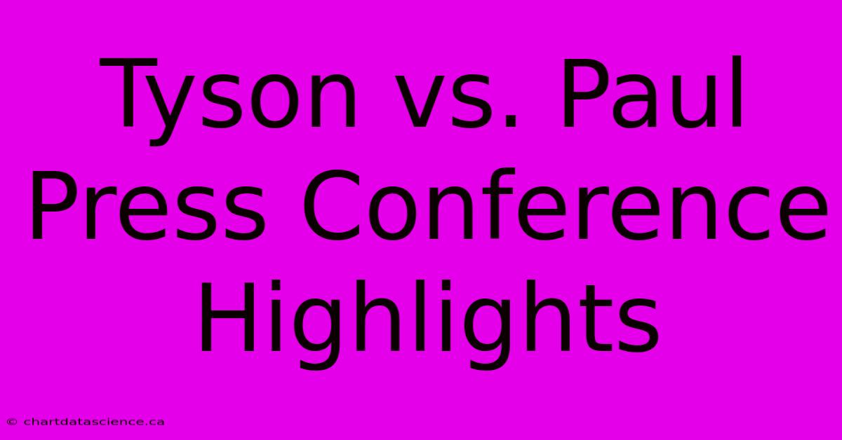 Tyson Vs. Paul Press Conference Highlights