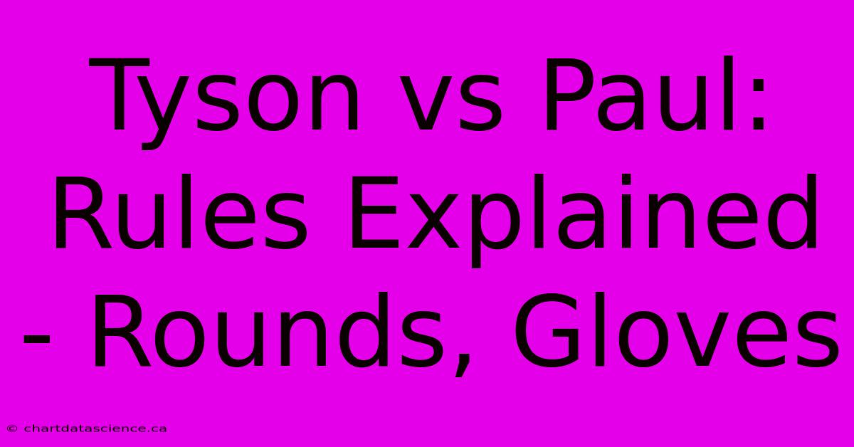 Tyson Vs Paul:  Rules Explained - Rounds, Gloves 