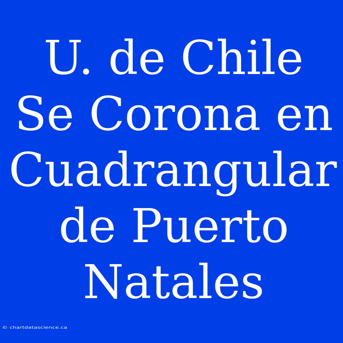 U. De Chile Se Corona En Cuadrangular De Puerto Natales