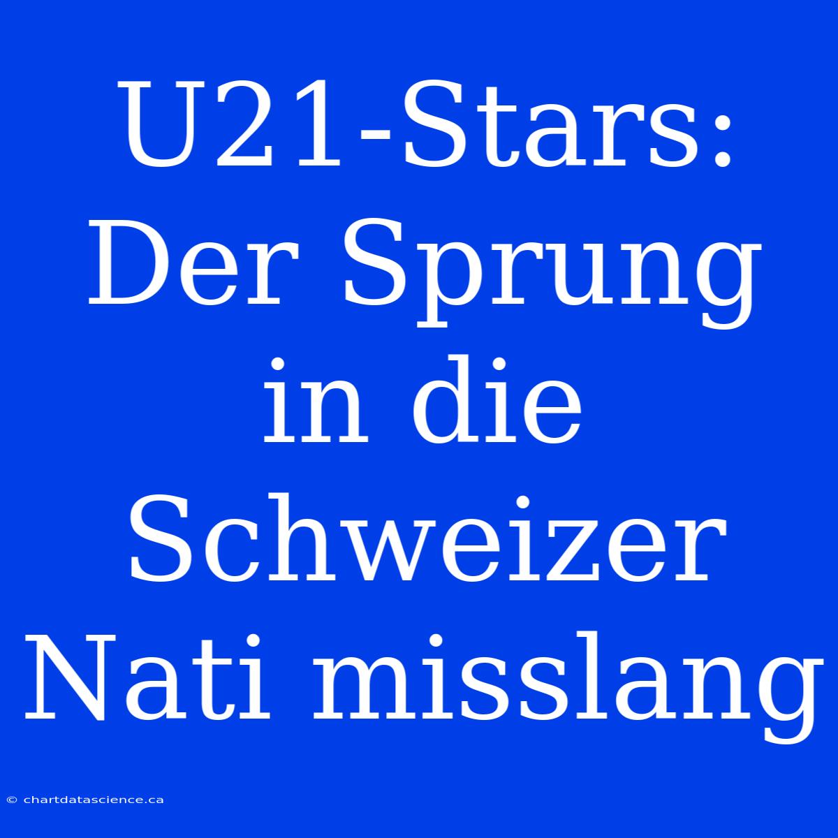 U21-Stars: Der Sprung In Die Schweizer Nati Misslang