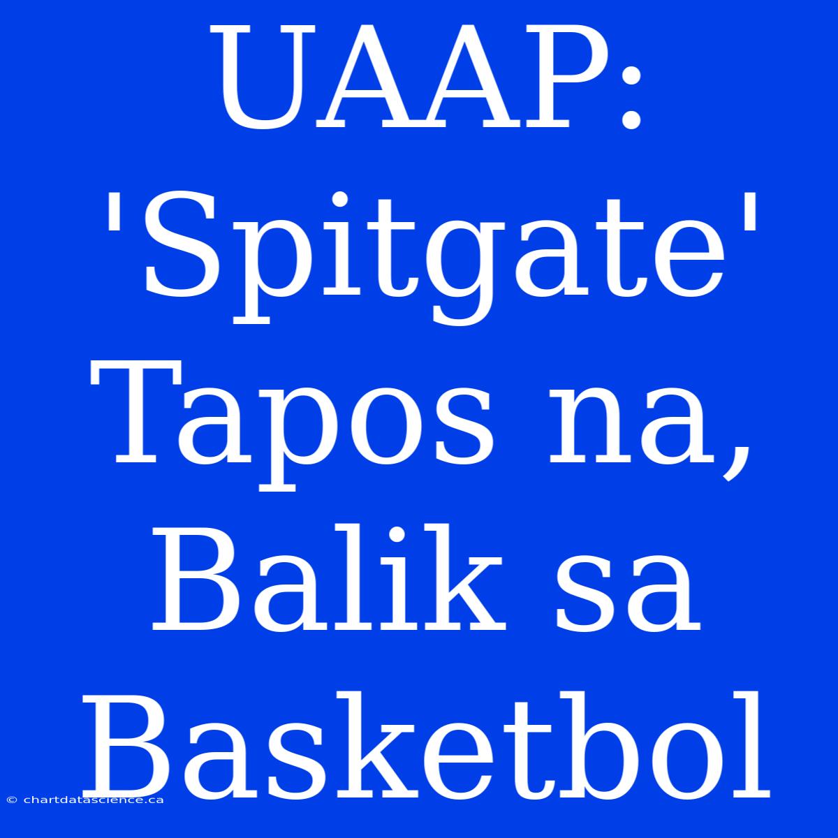 UAAP: 'Spitgate' Tapos Na, Balik Sa Basketbol