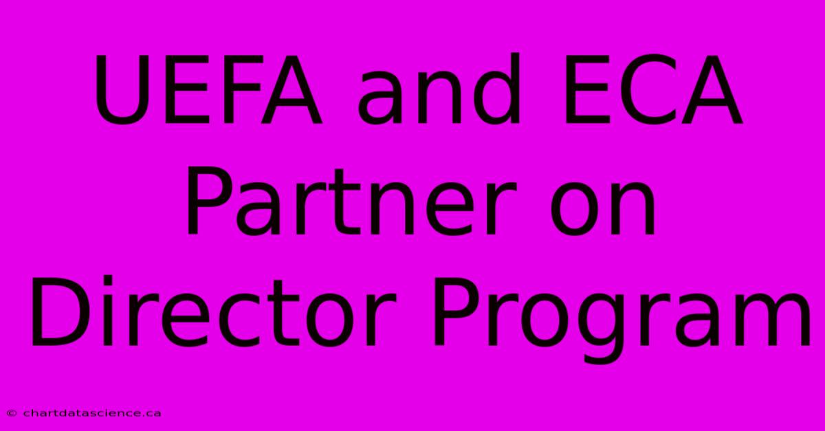 UEFA And ECA Partner On Director Program