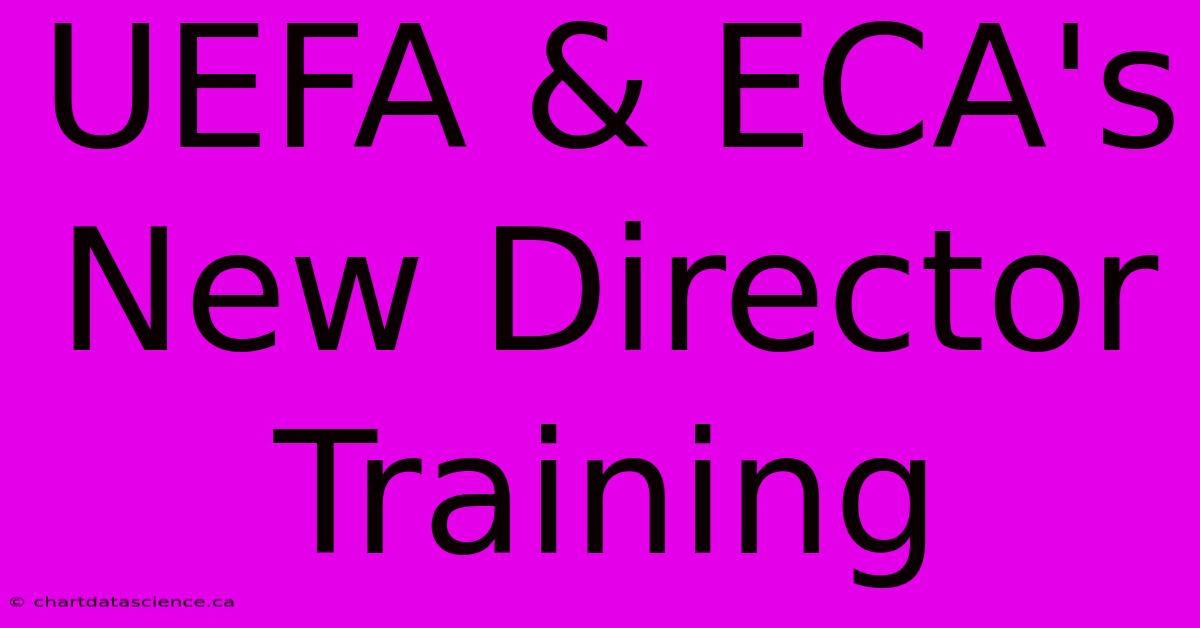 UEFA & ECA's New Director Training