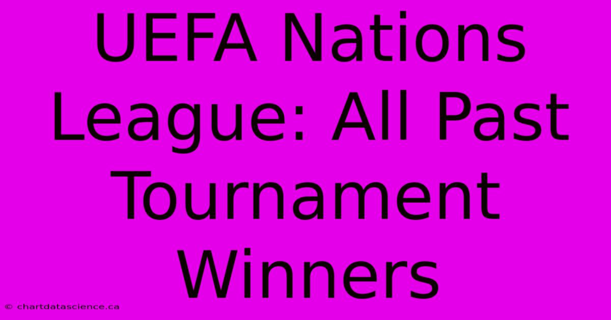 UEFA Nations League: All Past Tournament Winners