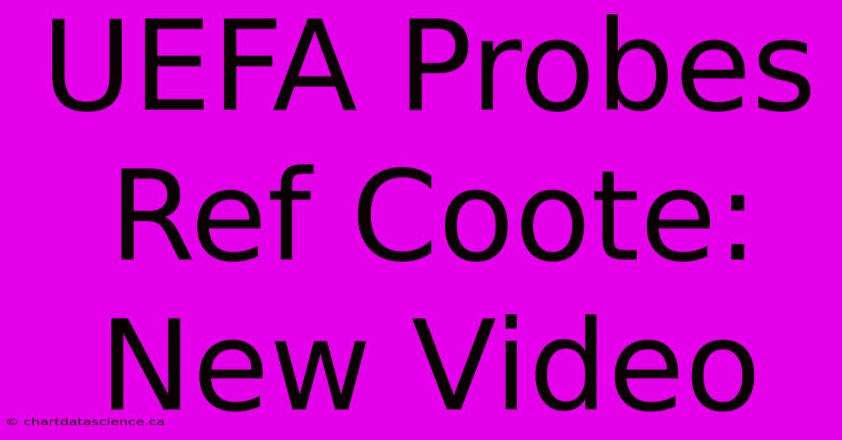 UEFA Probes Ref Coote: New Video